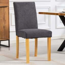 Artemis Home Almont Set of 2 Charcoal High Back Dining Chairs - Wilko
