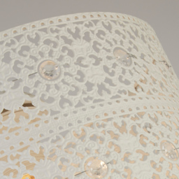 Lighting Collection 2 Tier Cream Cut Out Pattern Shade - Size: 18 x 24 x 24cm - Wilko - thumbnail 5