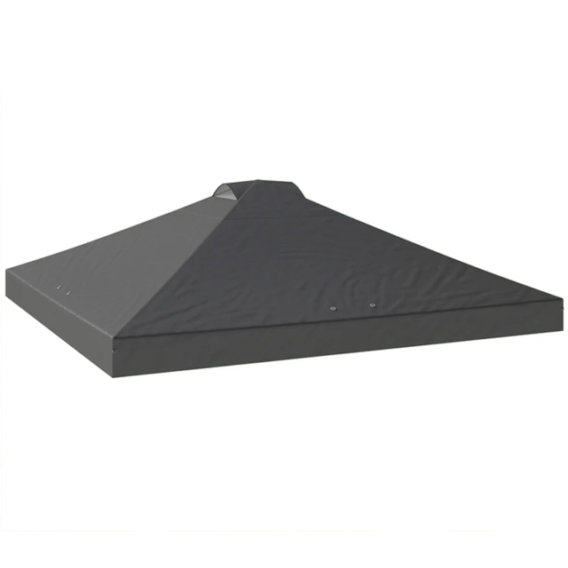 Outsunny 3 x 3m Dark Grey Waterproof Gazebo Roof Replacement Cover - Size: 25 x 300 x 300cm - Wilko - image 1