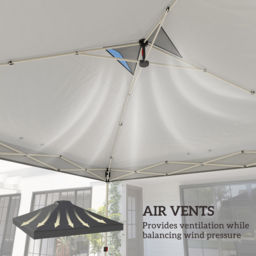Outsunny 3 x 3m Dark Grey Waterproof Gazebo Roof Replacement Cover - Size: 25 x 300 x 300cm - Wilko - thumbnail 5