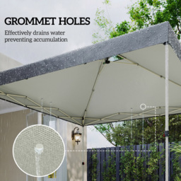 Outsunny 3 x 3m Dark Grey Waterproof Gazebo Roof Replacement Cover - Size: 25 x 300 x 300cm - Wilko - thumbnail 7