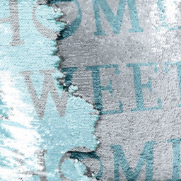 Velosso Home Sweet Home Mermaid Duck Egg and Silver Filled Cushion 43 x 43cm - Multi - Wilko - thumbnail 3