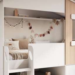 Flair Dreamland White and Oak Play House Bed Frame with Storage - Size: Single - Wilko - thumbnail 7