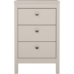 Florence Madrid 3 Drawer Cashmere Bedside Table - Wilko - thumbnail 4