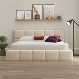 DS Living Ovella Small Double Cream Cubed Bed Frame - Wilko - thumbnail 4