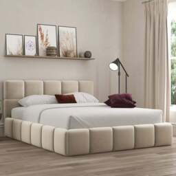 DS Living Ovella Small Double Cream Cubed Bed Frame - Wilko - thumbnail 1