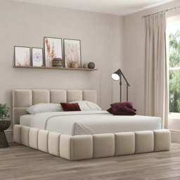 DS Living Ovella Small Double Cream Cubed Bed Frame - Wilko - thumbnail 5