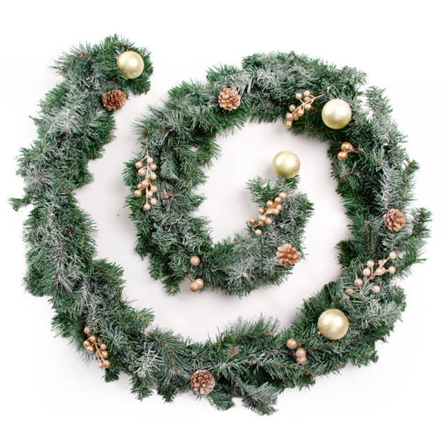 Best Artificial Gold Frosted Christmas Garland 180cm - Wilko - image 1