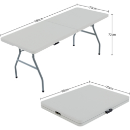 Home Vida 6ft Folding Table - White - Wilko - thumbnail 6