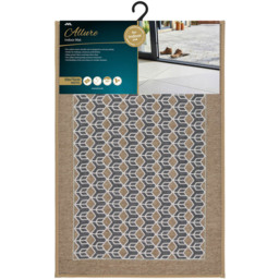 JVL Allure Beige Rubber Backed Door Mat and Runner Set - Size: 75 x 50 x 5cm - Brown - Wilko - thumbnail 6