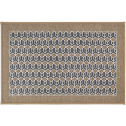 JVL Allure Beige Rubber Backed Door Mat and Runner Set - Size: 75 x 50 x 5cm - Brown - Wilko - thumbnail 4