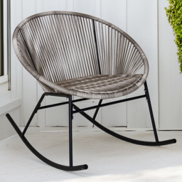 Charles Bentley Grey Zanzibar Rocking Chair - Size: 1 Seater - Wilko - thumbnail 1
