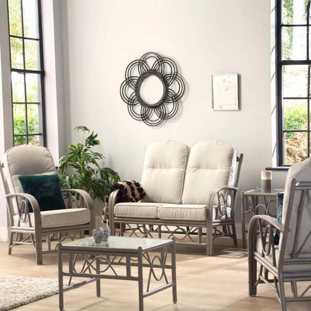 Desser Furniture Bali 4 Seater Grey Alba Dusk Sofa Set - Size: 2 Seater - Wilko