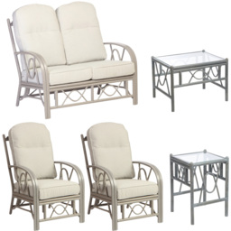 Desser Furniture Bali 4 Seater Grey Alba Dusk Sofa Set - Size: 2 Seater - Wilko - thumbnail 3