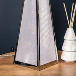 Samuel Alexander Silver Holographic Warm White LED Christmas Pyramid Decoration 45cm - Size: 60 x 13 x 13cm - Wilko - thumbnail 6