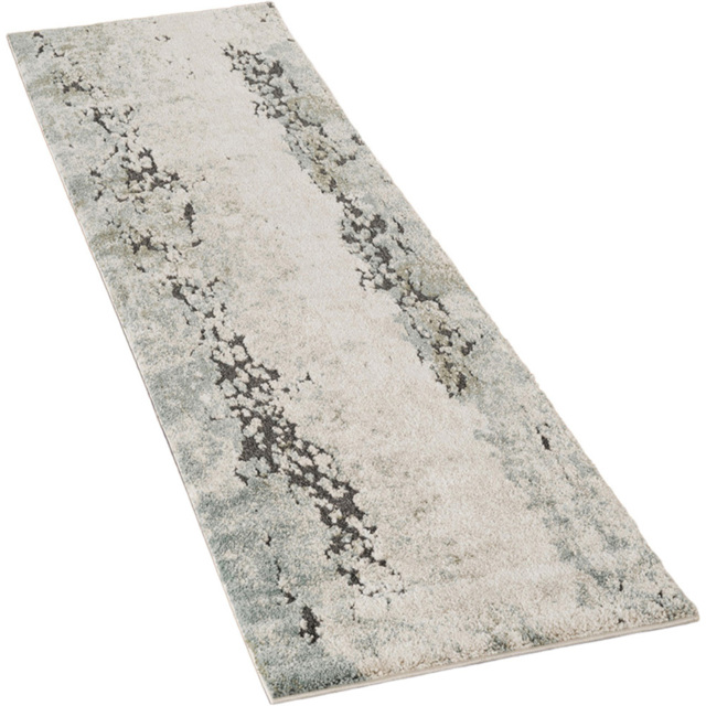 Desire Rugs Essence Sage Abstract Rug 60 x 220cm - Size: 220 x 60 x 2cm - Green - Wilko - image 1