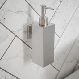 Rothley Brushed Silver Square Soap Dispenser 180ml - Size: 21.5 x 6 x 9cm - Wilko - thumbnail 3