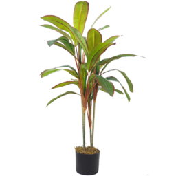 Botanik Dracaena Palm Artificial Tree in Copper Metal Planter 3.3ft - Size: 90 x 70 x 70cm - Green - Wilko - thumbnail 4