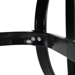 Living and Home 4 Seater Round Garden Glass Table with Parasol Hole - Black - Wilko - thumbnail 6