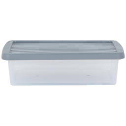 Wham 8L Clear Stackable Plastic Storage Box with Lid 3 Pack - Wilko - thumbnail 5