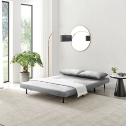 Furniturebox Billie 2 Seater Grey Velvet Sofa Bed - Wilko - thumbnail 4
