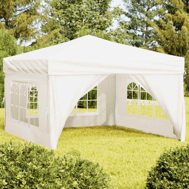 vidaXL 3 x 3m Cream Foldable Party Tent with Sidewalls - Wilko - image 1