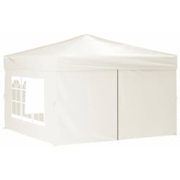 vidaXL 3 x 3m Cream Foldable Party Tent with Sidewalls - Wilko - thumbnail 4