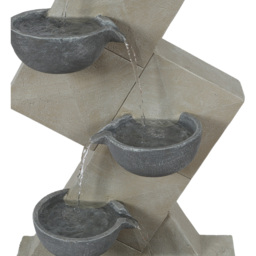 Gardenkraft Polyresin Four Bowls Water Feature - Size: 42 x 23 x 99cm - Wilko - thumbnail 6