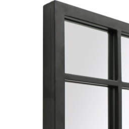 MirrorOutlet The Tabula Black Metal Framed Window Wall Mirror 160 x 80cm - Wilko - thumbnail 7