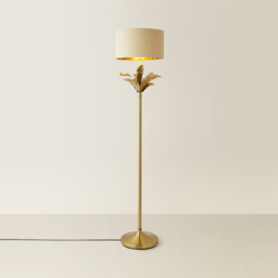 ValueLights Christina Beige and Gold Palm Leaf Floor Lamp and Bulb - Size: 157.5 x 35 x 35cm - Wilko - thumbnail 6