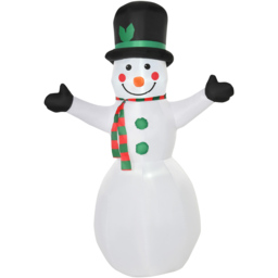 Everglow LED White Inflatable Snowman Christmas Decoration 6.33ft - Size: 7ft - Wilko - thumbnail 3