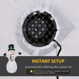 Everglow LED White Inflatable Snowman Christmas Decoration 6.33ft - Size: 7ft - Wilko - thumbnail 7