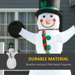 Everglow LED White Inflatable Snowman Christmas Decoration 6.33ft - Size: 7ft - Wilko - thumbnail 6