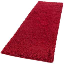 Desire Rugs Oxford Red Plain Shaggy Runner Rug 60 x 220cm - Wilko - thumbnail 1