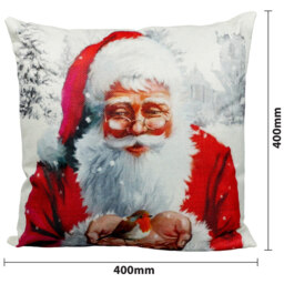 Xmas Haus Christmas-Themed Santa Design Cushion 40 x 40cm - Multi - Wilko - thumbnail 5