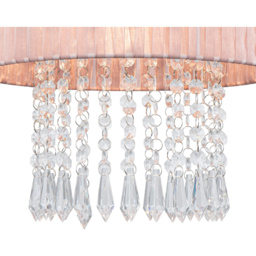 Cosylyte Winni Pink Beaded Voile Easyfit Modern Lamp Shade - Size: 21 x 32 x 32cm - Wilko - thumbnail 6