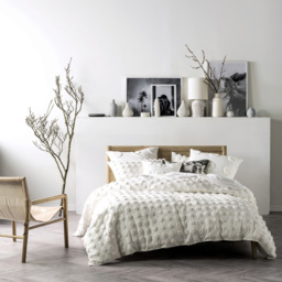 Linen House Haze Double White Tufted Duvet Cover Set - Wilko - thumbnail 6