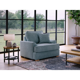 Alba City Fine Blue Fabric Armchair - Size: Single - Grey - Wilko - thumbnail 6