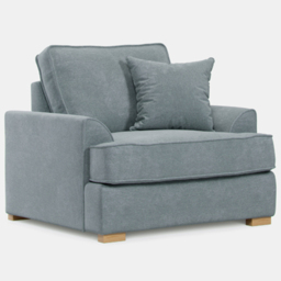 Alba City Fine Blue Fabric Armchair - Size: Single - Grey - Wilko - thumbnail 3