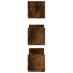 vidaXL 58 x 18 x 18cm Brown Floating Wall Shelf 3 Pack - Size: 18 x 18 x 58cm - Wilko - thumbnail 5
