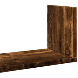 vidaXL 58 x 18 x 18cm Brown Floating Wall Shelf 3 Pack - Size: 18 x 18 x 58cm - Wilko - thumbnail 7