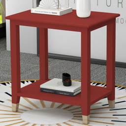 Palazzi Red Side Table - Size: 50 x 50 x  58cm - Wilko - thumbnail 1