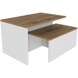 Decorotika Twins Oud White Nest of Coffee Tables Set of 2 - Size: 42 x 72 x 45cm - Multi - Wilko - thumbnail 4