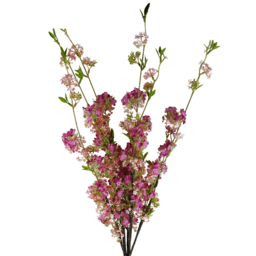 Leaf Pink Blossom Artificial Spray Stem 100cm 6 Pack - Size: 100 x 10 x 10cm - Wilko - thumbnail 3
