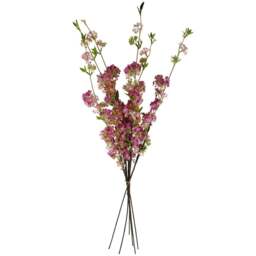 Leaf Pink Blossom Artificial Spray Stem 100cm 6 Pack - Size: 100 x 10 x 10cm - Wilko - thumbnail 1