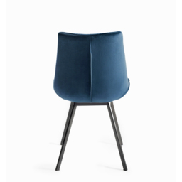 Bentley Designs Fontana Blue Velvet Fabric Upholstered Chair - Size: 87 x 50 x 63cm - Wilko - thumbnail 6