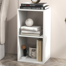 Costway 2 Shelf White Bookshelf - Wilko