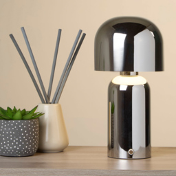 Lighting Collection Chrome Rechargeable LED Table Lamp - Size: 28 x 14 x 14cm - Wilko - thumbnail 3