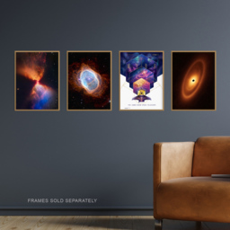 Artery8 NASA James Webb Space Telescope Fiery Hourglass Fomalhaut Wall Art Print 30 x 41cm 4 Pack - Size: 40.5 x 30.5 x 0.3cm - Multi - Wilko - thumbnail 3