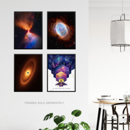 Artery8 NASA James Webb Space Telescope Fiery Hourglass Fomalhaut Wall Art Print 30 x 41cm 4 Pack - Size: 40.5 x 30.5 x 0.3cm - Multi - Wilko - thumbnail 4